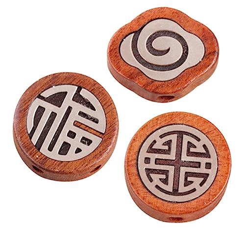jojofuny 3 Stücke Perlen personalised personifizierte valentingsgeschenke anahtarlık allureme Bausatz Ring für Anhänger zur Schmuckherstellung Schmuckanhänger Holz Brown von jojofuny