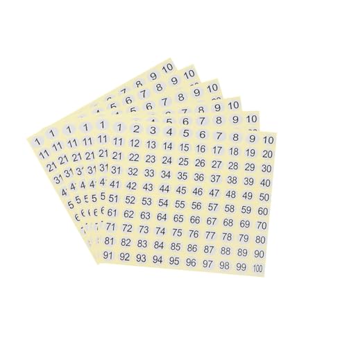 jojofuny 30 Blatt Zahlen Aufkleber Selbstklebend Runde Nummernetiketten für Mathe Lernhilfe Basteln Schule Organizer Dekoration jojofuny 30 Blatt Zahlen Aufkleber Selbstklebend Runde Nummernetiketten für Mathe Lernhilfe Basteln Schule Organizer Dekoration von jojofuny