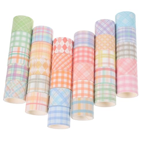 jojofuny 30 Rollen DIY Washi Tape mit Kariertem Muster Hochwertiges Scrapbooking Klebeband für Notizbücher Geschenkverpackung und Kreative Bastelprojekte Langlebiges und Bedrucktes Masking jojofuny 30 Rollen DIY Washi Tape mit Kariertem Muster Hochwertiges Scrapbooking Klebeband für Notizbücher Geschenkverpackung und Kreative Bastelprojekte Langlebiges und Bedrucktes Masking von jojofuny