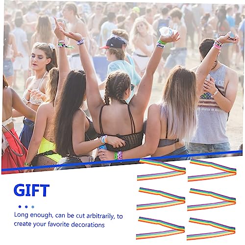 jojofuny 30 Stk. Teiliges Regenbogenband Diy Haarschmuck Bastelbänder für Pride Party Dekoration Geschenkverpackung Vielseitig Zuschneidbar und Handlich von jojofuny