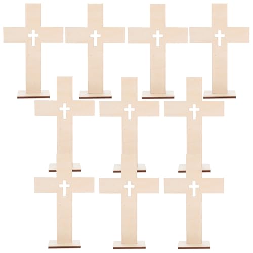 jojofuny 30 Stück DIY-Kreuzausschnitte aus unbemaltem Holz – kleine Holzhandwerksstücke für Tafelaufsätze – hohle, aufstellbare Tischkreuz-Dekoration jojofuny 30 Stück DIY-Kreuzausschnitte aus unbemaltem Holz – kleine Holzhandwerksstücke für Tafelaufsätze – hohle, aufstellbare Tischkreuz-Dekoration von jojofuny