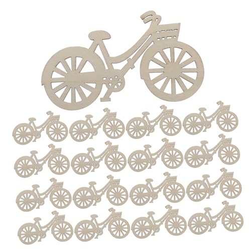 jojofuny 30 Stück Holz Fahrrad Ornamente für Hochzeitsdeko DIY Bastelartikel Natürlichem Holz Kreative Dekoration für Partys und Kinderhandwerk von jojofuny
