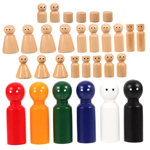 jojofuny 30 Stück Holz Puppen Pegs Unvollendete Diy Malerei für Kreative Holzfiguren zum Bemalen Basteln und Gestalten von Handwerksprojekten jojofuny 30 Stück Holz Puppen Pegs Unvollendete Diy Malerei für Kreative Holzfiguren zum Bemalen Basteln und Gestalten von Handwerksprojekten von jojofuny