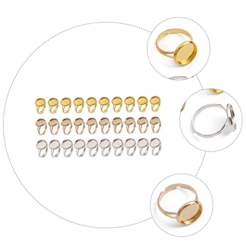 jojofuny 30 Stück Teiliges DIY Inlay Ringe für Schmuckdesign Verstellbare Metallringe für Accessoires für Frauen für Bastelprojekte jojofuny 30 Stück Teiliges DIY Inlay Ringe für Schmuckdesign Verstellbare Metallringe für Accessoires für Frauen für Bastelprojekte von jojofuny