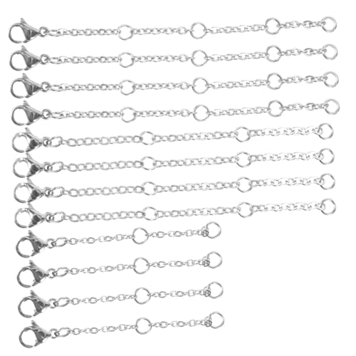 jojofuny 30 Stück Teiliges Edelstahl Kettenverlängerungs Karabinerverschluss Robuste Halsketten Armband extender in DIY Schmuckzubehör für Anhänger und Bastler jojofuny 30 Stück Teiliges Edelstahl Kettenverlängerungs Karabinerverschluss Robuste Halsketten Armband extender in DIY Schmuckzubehör für Anhänger und Bastler von jojofuny