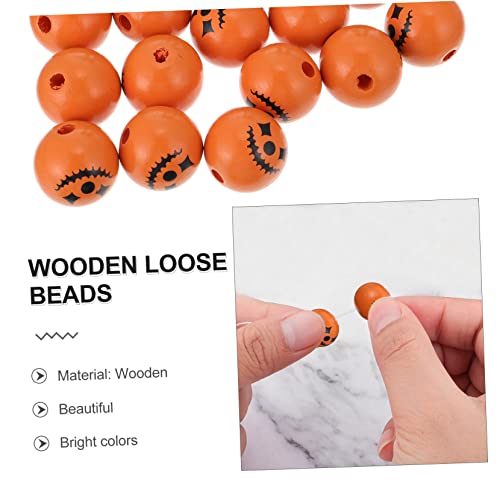 jojofuny 30 Stück Teiliges Halloween Holzperlen Orange Lose Runde Holzkugeln aus Langlebigem Material für Diy Dekoration Basteln Schmuck und Gruselige Halloween Deko jojofuny 30 Stück Teiliges Halloween Holzperlen Orange Lose Runde Holzkugeln aus Langlebigem Material für Diy Dekoration Basteln Schmuck und Gruselige Halloween Deko von jojofuny