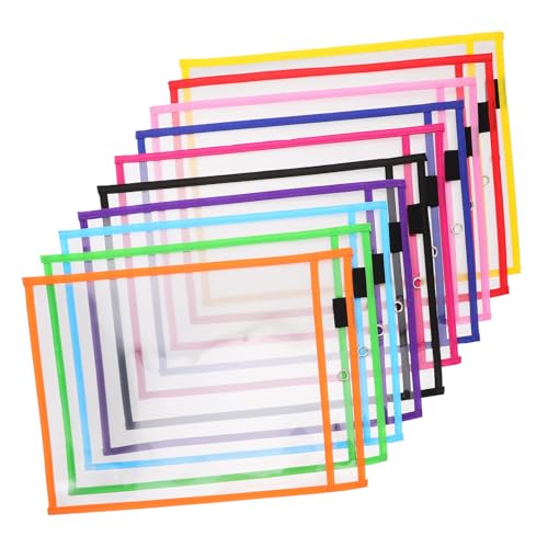 jojofuny 30 Stück Teiliges PVC Abwischbare Dry Erase Pockets mit Stifthalter Wasserfest Wiederverwendbar Farbige Schreibwaren für Büro Schule mit Aufhängeloch Zufällige jojofuny 30 Stück Teiliges PVC Abwischbare Dry Erase Pockets mit Stifthalter Wasserfest Wiederverwendbar Farbige Schreibwaren für Büro Schule mit Aufhängeloch Zufällige von jojofuny
