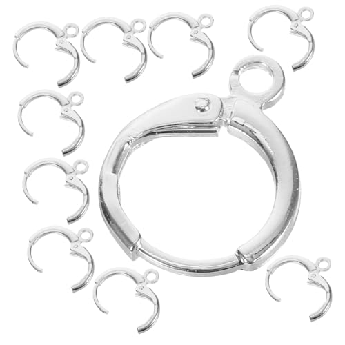 jojofuny 30 Stück Teiliges Silberfarbene Ohrhaken für DIY Ohrringe Langlebige Metall Ohrschmuck Zubehör Sicher und Vielseitig für Damen Schmuckherstellung und Bastelprojekte von jojofuny