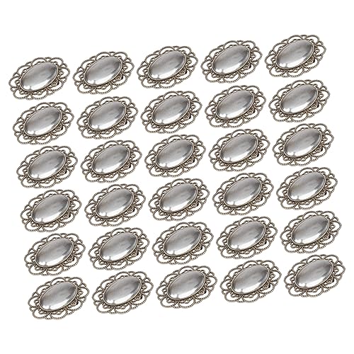 jojofuny 30 Stück Teiliges Vintage Broschen Basis aus Antikem mit Glasdomes DIY Brooch Bezel Tray zum Basteln Individueller Broschen für Frauen für Charms und Schmuckgestaltung jojofuny 30 Stück Teiliges Vintage Broschen Basis aus Antikem mit Glasdomes DIY Brooch Bezel Tray zum Basteln Individueller Broschen für Frauen für Charms und Schmuckgestaltung von jojofuny
