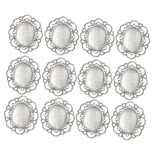 jojofuny 30 Stück Teiliges Vintage Broschen Legierungs Broschenfassungen und Cabochons DIY Schmuckzubehör für Kreative Bastelprojekte und Broschenherstellung jojofuny 30 Stück Teiliges Vintage Broschen Legierungs Broschenfassungen und Cabochons DIY Schmuckzubehör für Kreative Bastelprojekte und Broschenherstellung von jojofuny
