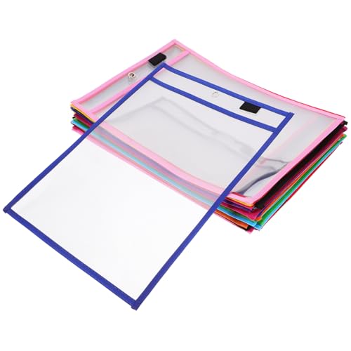 jojofuny 30 Stück Teiliges Wiederverwendbare PVC Dry Erase Hüllen mit Markerhalter Abwischbare Transparente Schreibwaren für Schule Büro Wasserfest Robuste Dokumententaschen jojofuny 30 Stück Teiliges Wiederverwendbare PVC Dry Erase Hüllen mit Markerhalter Abwischbare Transparente Schreibwaren für Schule Büro Wasserfest Robuste Dokumententaschen von jojofuny