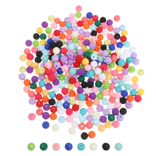 jojofuny 300 Stück mattierte runde Acrylperlen, lose Abstandsperlen, Kaugummibälle, für die Schmuckherstellung, Armbänder, Halsketten, Ohrringe, Schlüsselanhänger, DIY-Handwerk jojofuny 300 Stück mattierte runde Acrylperlen, lose Abstandsperlen, Kaugummibälle, für die Schmuckherstellung, Armbänder, Halsketten, Ohrringe, Schlüsselanhänger, DIY-Handwerk von jojofuny
