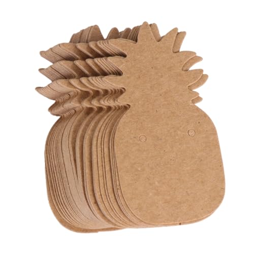 jojofuny 300Stücke Ananasform Ohrringkarten Kraftpapier Schmuck Display Tags Für Zuhause Und Einzelhandel Langlebige Etiketten Für Ohrstecker Und Schmuck Präsentation von jojofuny