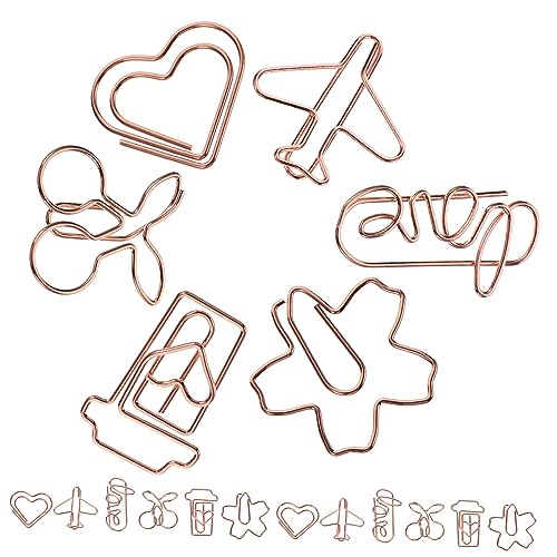 jojofuny 30Stücke Kreative Papierklammern aus Metall Flexible und Dekorative Büroklammern Roségold Kleine Dokumentclips für Büro und Schule Langlebig und Praktisch jojofuny 30Stücke Kreative Papierklammern aus Metall Flexible und Dekorative Büroklammern Roségold Kleine Dokumentclips für Büro und Schule Langlebig und Praktisch von jojofuny