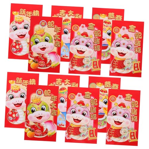 jojofuny 30Stücke Rote Umschläge für Chinesische Neujahr Traditionelle Umschläge mit Cartoon Schlangen Design für Hochzeiten und Festlichkeiten Vielseitige von jojofuny