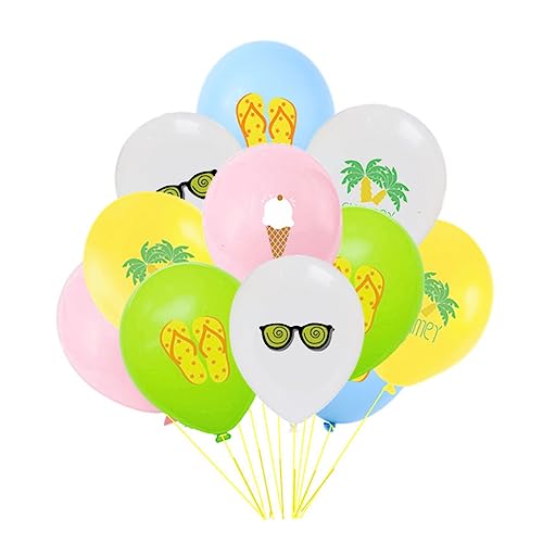 jojofuny 30st Partyballons in Verschiedenen Farben Foto-shooting Tropisches Partydekor Luau Partyballons Hochzeitsfolienballon Fotokabinen-ballon Feier Ballon Sortiert Perlmutt Bankett von jojofuny