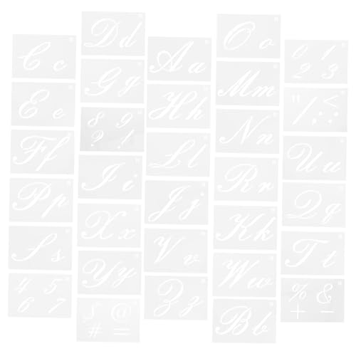jojofuny 32 Blatt Wiederverwendbare Zeichenschablonen für Wand und Bastelprojekte Buchstaben und Zahlenmuster für Diy Kunstprojekte Leicht zu Handhaben Kreative Vorlagen für Erwachsene von jojofuny