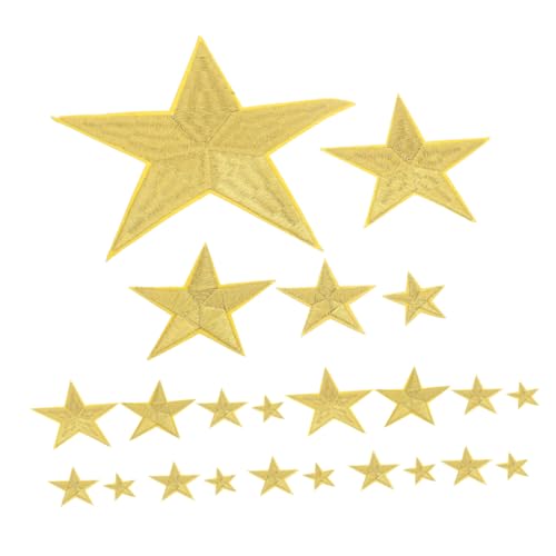 jojofuny 32 Stück Teiliges Süße Sterne Bügelapplikationen Bestickte Aufnäher Vielseitig für Kleidung Jacken Jeans Rucksäcke Hüte zur Reparatur und Dekoration DIY von jojofuny