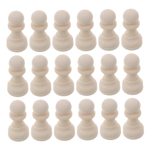 jojofuny 32 Stück Teiliges Unbehandelte Holz Schachfiguren DIY Bemalbar Handgefertigte Griffige Schachfiguren Unvollendete Naturholzfiguren für Erwachsene Tragbares Brettspiel Zubehör jojofuny 32 Stück Teiliges Unbehandelte Holz Schachfiguren DIY Bemalbar Handgefertigte Griffige Schachfiguren Unvollendete Naturholzfiguren für Erwachsene Tragbares Brettspiel Zubehör von jojofuny