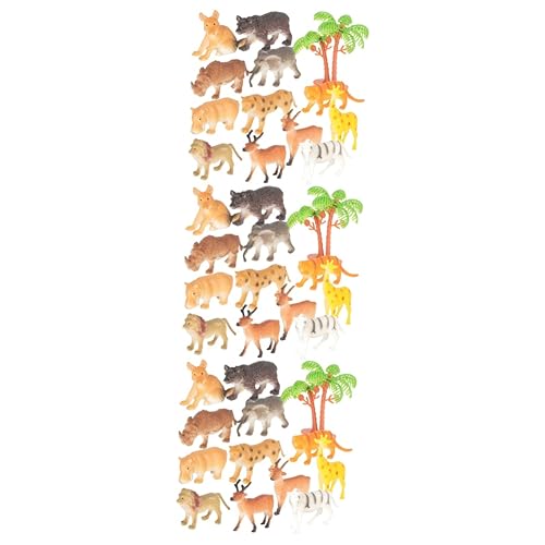 jojofuny 36 Stk Tiermodell Giraffenfiguren Zootierfiguren Mini Modelle Von Wilden Waldtieren Tierwelt Winzig Waldkuchendekorationen Baby Waldtierfiguren Tieranzug Gefesselt Kind Plastik von jojofuny