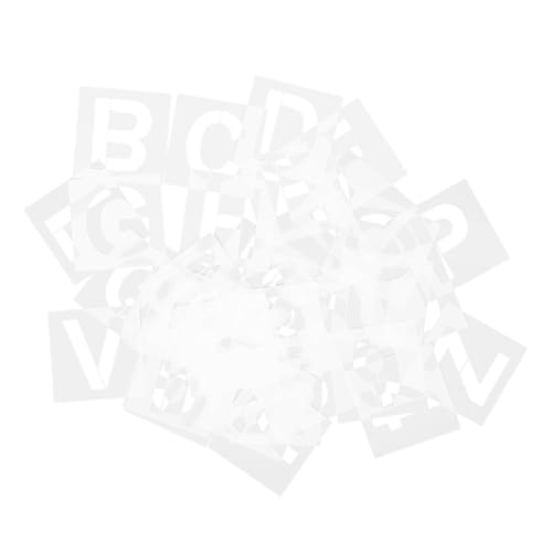 jojofuny 36 Stück Digitale Vorlagenbuchstaben Aus Kunststoff Wiederverwendbare Schablonen Schablonen Zum Basteln Buchstabenschablonen Zum Malen Alphabet Schablonen Zahlenschablonen von jojofuny