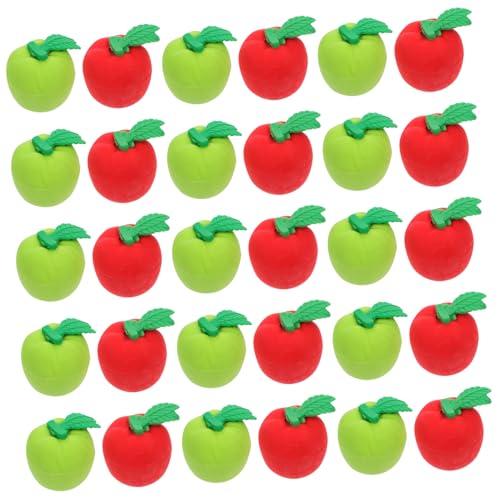 jojofuny 36 Stück Radiergummi Mit Äpfeln Zum Schulanfang: 3d-radiergummis in Form Von Grünen Und Roten Äpfeln, Mini-radiergummis Mit Früchten, Mathe-manipulative, Zähler, Spielzeug Für von jojofuny
