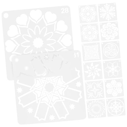 jojofuny 36 Stück Teiliges Mandala Schablonen aus Wiederverwendbarem Kunststoff Detaillierte Hohlraum Vorlagen für Wand Boden und Möbelmalerei DIY Bastelstencil mit Feinen Mustern für jojofuny 36 Stück Teiliges Mandala Schablonen aus Wiederverwendbarem Kunststoff Detaillierte Hohlraum Vorlagen für Wand Boden und Möbelmalerei DIY Bastelstencil mit Feinen Mustern für von jojofuny