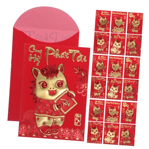 jojofuny 360 Stück Kreative rote Umschläge für das Jahr des Pferdes rote Neujahrsumschläge schicke Umschläge Umschlag roter Umschlag vietnamesischer roter Neujahrsglücksack Papier jojofuny 360 Stück Kreative rote Umschläge für das Jahr des Pferdes rote Neujahrsumschläge schicke Umschläge Umschlag roter Umschlag vietnamesischer roter Neujahrsglücksack Papier von jojofuny