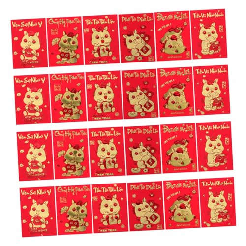 jojofuny 360 Stück Teiliges Rote Umschläge mit Vietnamesischem Text Kreative Design Hong Bao für Frühlingsfest Einsetzbar für Familienfeiern und Firmenveranstaltungen Glücksgeldumschläge von jojofuny