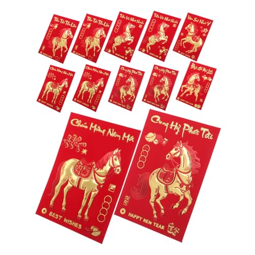 jojofuny 360 Stück Vietnamesische Lucky Money Envelopes Jahr Des Pferdes Kreative Rote Umschläge Für Lunar Year Frühjahrsfest Mit Langlebigem Material Und Einzigartigem Design von jojofuny