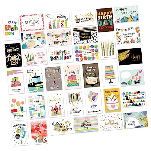 jojofuny 36Stücke Geburtstagssegenkarten mit Umschlägen Kreative Klappkarten für Erwachsene für DIY Designs und Persönliche Hochwertiges Einzigartiges von jojofuny