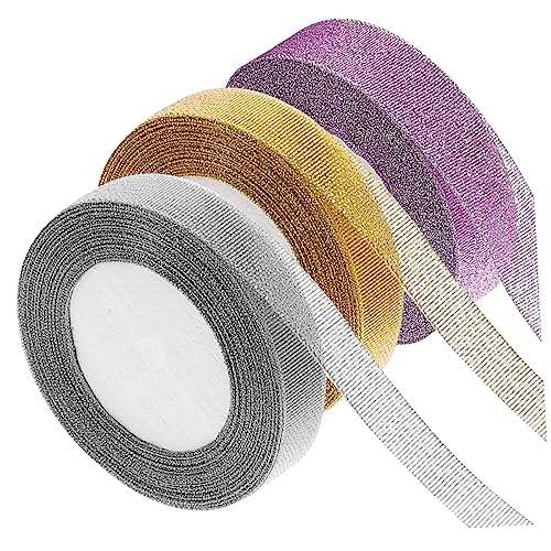 jojofuny 3Rollen Geschenkband und Breites Zuschneidbares Dekoband für DIY Kunsthandwerk Verpackungen und Festlichkeiten Yards von jojofuny