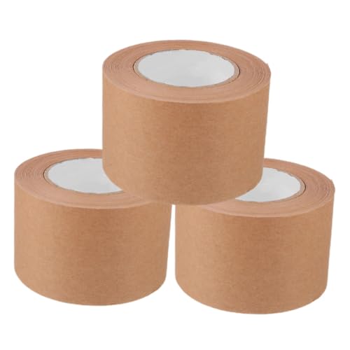 jojofuny 3Rollen Multifunktions Papierband Beschreibbares Kraftpapier Klebeband für Kartonverpackungen Stark Klebend für Zuhause von jojofuny