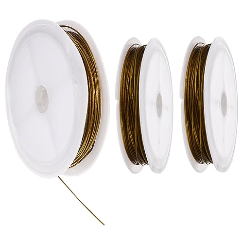 jojofuny 3Rollen Schmuckdraht DIY Handwerksdraht für Perlenschmuck Flexible Biegung für Ringe Armbänder und Anhänger Praktische Bastelzubehör für Projekte jojofuny 3Rollen Schmuckdraht DIY Handwerksdraht für Perlenschmuck Flexible Biegung für Ringe Armbänder und Anhänger Praktische Bastelzubehör für Projekte von jojofuny