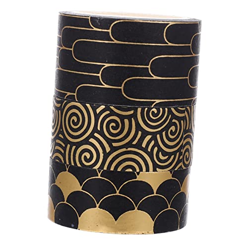 jojofuny 3Rollen Washi Tape Dekorative Klebebänder für Scrapbooking und DIY Selbstklebende Papierbänder mit Goldprägung für Projekte und Handwerksarbeiten jojofuny 3Rollen Washi Tape Dekorative Klebebänder für Scrapbooking und DIY Selbstklebende Papierbänder mit Goldprägung für Projekte und Handwerksarbeiten von jojofuny