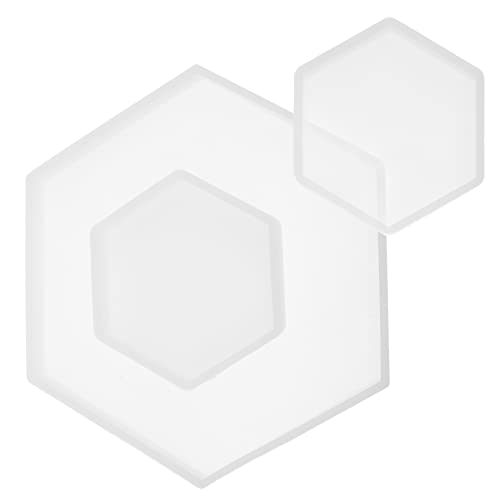 jojofuny 3Stücke Silikon Gießform Kristall Epoxid Hexagon Formen Große Kleine für DIY Schmuck und Handwerk Flexible Langlebige Silikonformen für Projekte von jojofuny