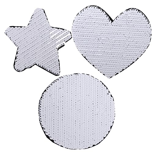 jojofuny 3Stücke Teiliges Glitzer Pailletten Aufnäher für Kleidung DIY Bügel Patches Herz Stern für Dekorationen Textilien und Handwerken jojofuny 3Stücke Teiliges Glitzer Pailletten Aufnäher für Kleidung DIY Bügel Patches Herz Stern für Dekorationen Textilien und Handwerken von jojofuny