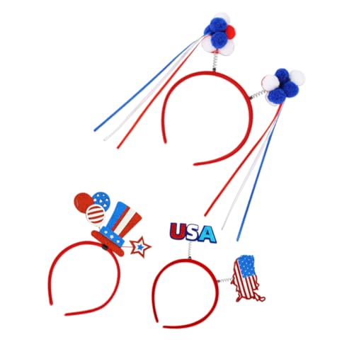 jojofuny 3stücke Teiliges Patriotische Stirnbänder Für Unabhängigkeitstag Haar-accessoires Für Und Mädchen Für Feiertagsfeiern Und Mit Bunten Designs Und Einzigartigen von jojofuny