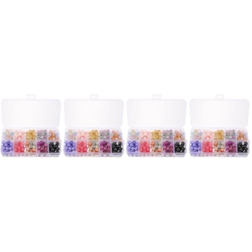 jojofuny 4 Boxen Bunte Glasperlen Rundperlen für Schmuckherstellung Diy Armbänder und Ohrringe für Kreative Bastelprojekte und für jojofuny 4 Boxen Bunte Glasperlen Rundperlen für Schmuckherstellung Diy Armbänder und Ohrringe für Kreative Bastelprojekte und für von jojofuny