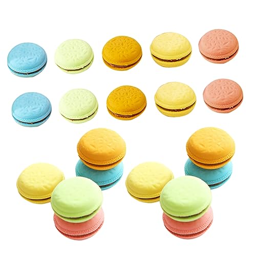 jojofuny 4 Boxen Macaron Radiergummis Boxen mit Süßen Kawaii Radierern für Preise für Kindergarten und Schulaktivitäten und Sicher von jojofuny