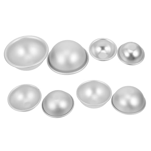jojofuny 4 Paare Teiliges Halbkreis Backform für Badebomben Aluminiumlegierung Wiederverwendbare Silikonform für DIY Badebomben und Kuchen für Anfänger und Profis jojofuny 4 Paare Teiliges Halbkreis Backform für Badebomben Aluminiumlegierung Wiederverwendbare Silikonform für DIY Badebomben und Kuchen für Anfänger und Profis von jojofuny