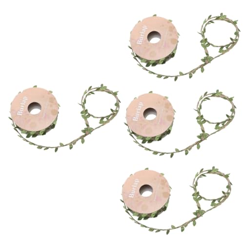jojofuny 4 Rollen Bindfaden Dekorationsseil Jute Blattband Garten/Herbst Verpackungsbänder Zum Basteln Von Grünpflanzen Girlanden Hochzeitsdekor Outdoor Girlanden Blätterband jojofuny 4 Rollen Bindfaden Dekorationsseil Jute Blattband Garten/Herbst Verpackungsbänder Zum Basteln Von Grünpflanzen Girlanden Hochzeitsdekor Outdoor Girlanden Blätterband von jojofuny