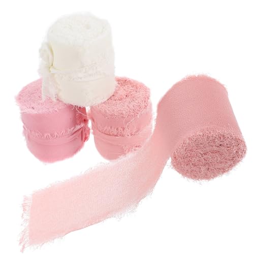 jojofuny 4 Rollen Chiffonband Geschenkband Rolle Weich zum Basteln Dekorieren Hochzeit Party DIY Schleifen Geschenkverpackung in Pastellrosa Mix jojofuny 4 Rollen Chiffonband Geschenkband Rolle Weich zum Basteln Dekorieren Hochzeit Party DIY Schleifen Geschenkverpackung in Pastellrosa Mix von jojofuny