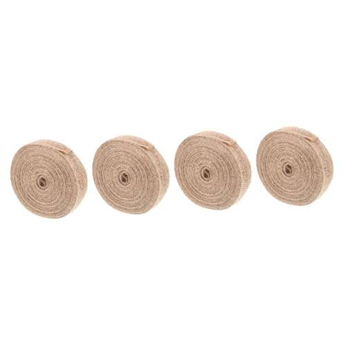 jojofuny 4 Rollen DIY handgemachtes Hanfseil hochzeitsdeko wedding decoration geschenkesack geschenksackerl geschenksäckchen color Sackleinen schneidbares Geschenkband Geschenkzubehör Jute von jojofuny