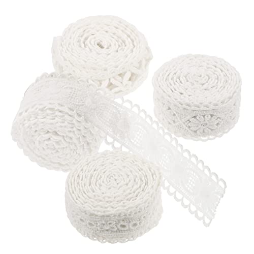 jojofuny 4 Rollen Lace Ribbon Vintage Spitzenband für Diy Yards Dekorative Spitzenborte für Kleidung Hochzeitsdekoration Handwerk Nähprojekte jojofuny 4 Rollen Lace Ribbon Vintage Spitzenband für Diy Yards Dekorative Spitzenborte für Kleidung Hochzeitsdekoration Handwerk Nähprojekte von jojofuny