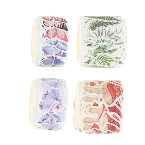 jojofuny 4 Rollen Retro-Taschenband dekoratives Bastelband Handwerk Scrapbooking-Zubehör klebrig Scrapbooking -Vorräte klebeband retro dekorative bänder Tagebuchband Schrottband Aufkleber von jojofuny