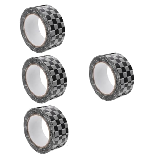 jojofuny 4 Rollen Schwarz-weiß kariertes Band Verpackungsband für Waren breites durchsichtiges Klebeband farbiges klebeband vintage deko Warenverpackungsband Paketklebeband jojofuny 4 Rollen Schwarz-weiß kariertes Band Verpackungsband für Waren breites durchsichtiges Klebeband farbiges klebeband vintage deko Warenverpackungsband Paketklebeband von jojofuny
