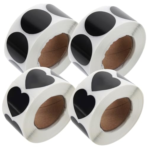 jojofuny 4 Rollen Selbstklebende Herzaufkleber Verschiedene Formen Umweltfreundliche Etiketten für Hochzeit Geschenkverpackung und Scrapbooking für Kreative Dekorationen von jojofuny