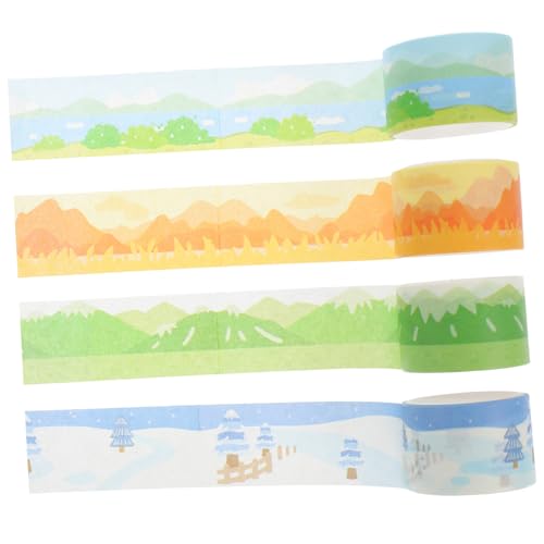 jojofuny 4 Rollen Washi Tape Japanisches Papier Klebeband Dekoratives DIY Scrapbook Tape mit Landschaftsmotiven für Kalender Planer Geschenke und Bastelprojekte jojofuny 4 Rollen Washi Tape Japanisches Papier Klebeband Dekoratives DIY Scrapbook Tape mit Landschaftsmotiven für Kalender Planer Geschenke und Bastelprojekte von jojofuny