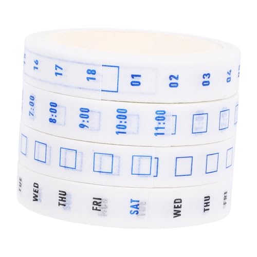 jojofuny 4 Rollen Zeit Washi Tape Datumsaufkleber Für Planer Scrapbook Zubehör Dekoratives Klebeband Planer Zubehör Scrapbooking Zubehör Journal Klebeband Dekorationsband Weißes jojofuny 4 Rollen Zeit Washi Tape Datumsaufkleber Für Planer Scrapbook Zubehör Dekoratives Klebeband Planer Zubehör Scrapbooking Zubehör Journal Klebeband Dekorationsband Weißes von jojofuny